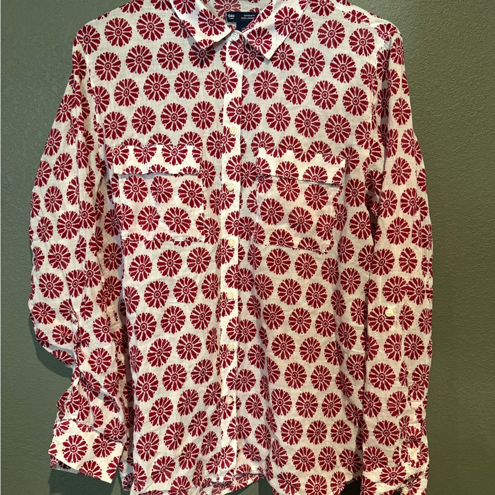 Red Floral women’s Shirt